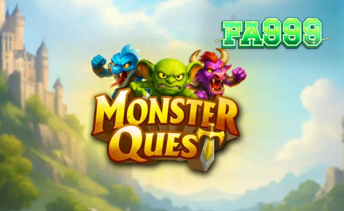 Monster Quest স্লট গেমের একটি দৃশ্য যেখানে নাইট দানবদের সাথে লড়াই করছে